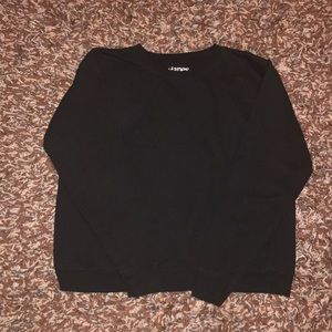 Black crewneck sweatshirt